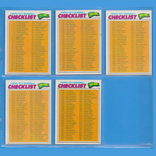 1977 Topps Baseball Checklist Lot (All 5 cards, EX-EXMT) Unmarked Unchecked