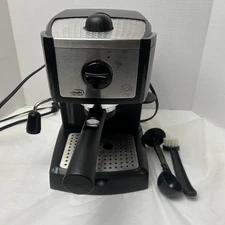 DeLonghi EC155 Espresso Machine w/ Frother 1100W Black & Silver Working 