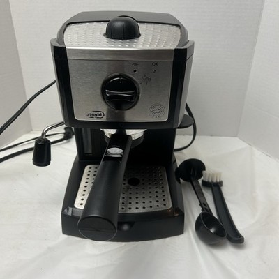 DeLonghi EC155 Espresso Machine w/ Frother 1100W Black & Silver Working 