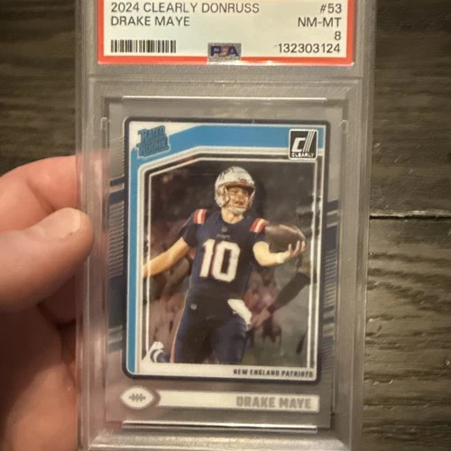 2024 Drake Maye Clearly Donruss Rated Rookie #53 PSA 8