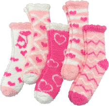 Warm  Cozy Valentines Gifts for Women, Fluffy Fuzzy Plush Sleeping Slipper Sock