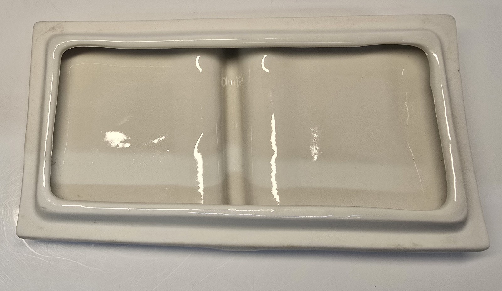 Vintage The Hall China Co. Refrigerator Dish Cold Spot Blue & White 