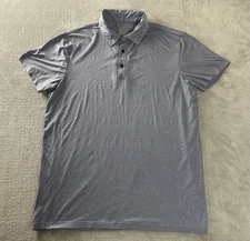 TELALEO Quick Dry Polo shirt Blue Mens size Medium Golf Outdoor Athletic Light