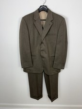 J Ferrar Men?s Brown Tan Suit Size 42S Pants 36x30 Career Wedding Church Preppy