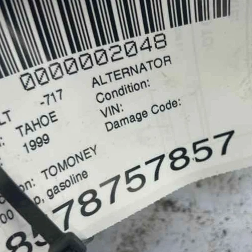 Fits 1996-2000 Chevrolet Tahoe, Alternator, OEM:321107 Foto 3 de 3