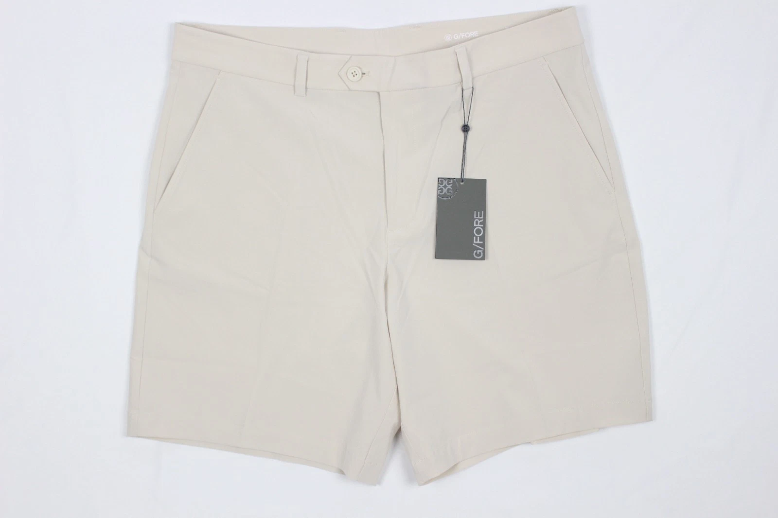 G/Fore Men's Maverick 4-Way Stretch Golf Shorts 38 x 8" Inseam Stone