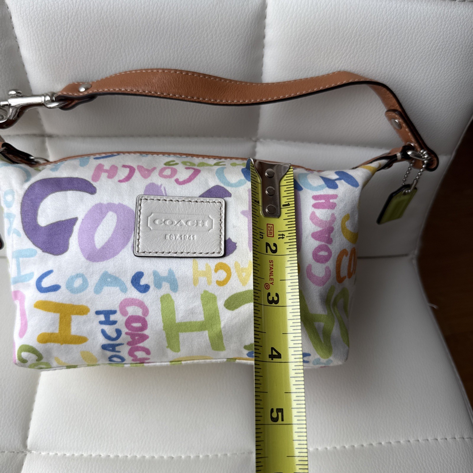Coach Spring Hampton Scribble Graffiti Mini Hobo … - image 10