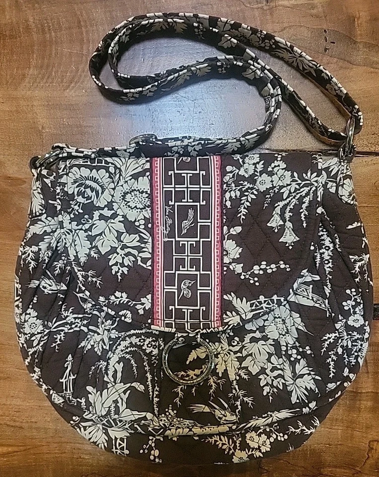 Vera Bradley коричневый Imperial туалет седло вверх клапан сумка через плечо сумочка бывшая в употреблении - Изображение 2 из 4