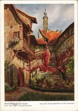 Old postcard postcard Rothenburg - Hof der Marienapotheke GERMANY (1076103)