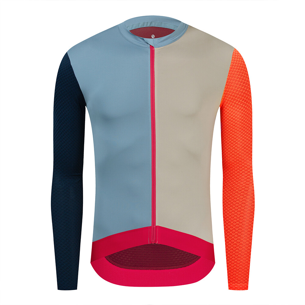 Men Cycling Jersey Long Sleeve Pro Road Bike Shirt Summer Bi