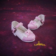1/4MSD 1/3SD BJD Princess Shoes Color-spliced PU Leather Shoes with Buckle Bow