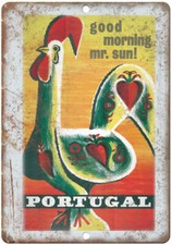 Cartel de viaje Portugal vintage 12" x 9" reproducción letrero metálico T156