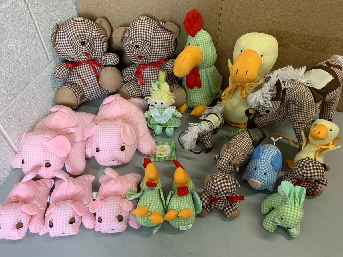 ~ Lot of 20 VIDALIA Brand Plush Collection - Vintage 1980s Stuffed Animals  Toys