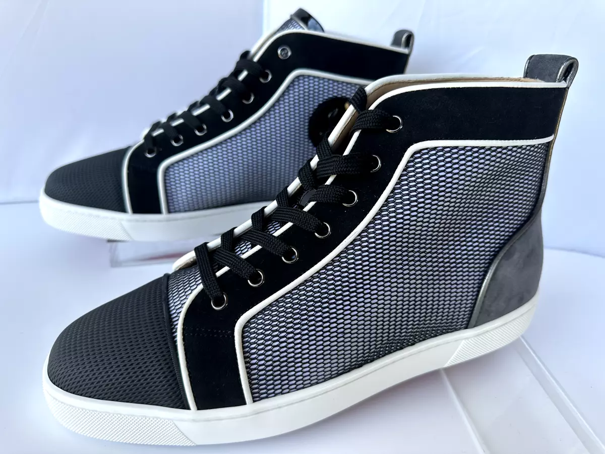 New Christian Louboutin Men's Snickers Louis Orlato Flat Tennis Shoes Size  43.5