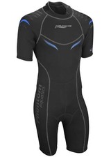 Marine Phantom Aquatics Black Blue Size M Shorty WETSUIT Water Sports 2.5mm