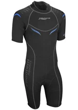 Marine Phantom Aquatics Black Blue Size M Shorty WETSUIT Water Sports 2.5mm