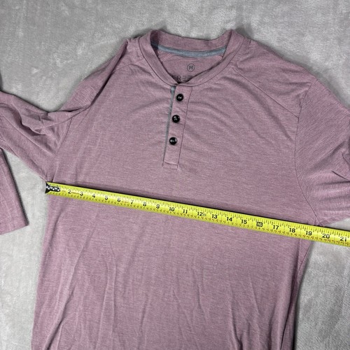 Free Fly Performance Bamboo Henley Men’s Medium Fishing Long Sleeve Coral Pink - Picture 5 of 9
