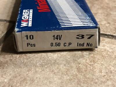 BOX Vintage WAGNER 37 14V LIGHT BULBS NOS Car Truck Automobile OLD AUTO