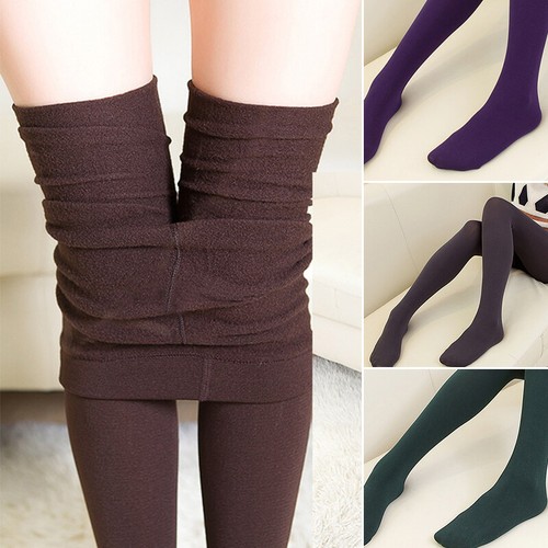 Leggings Da Donna Pantaloni Ai Piedi Caldo Pile Spesso Termico Elasticizzato . - Foto 12 di 31