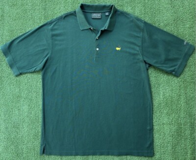 Masters Augusta Golf 60 s Two-Ply Mercerized Green Polo Shirt Men s Size XL