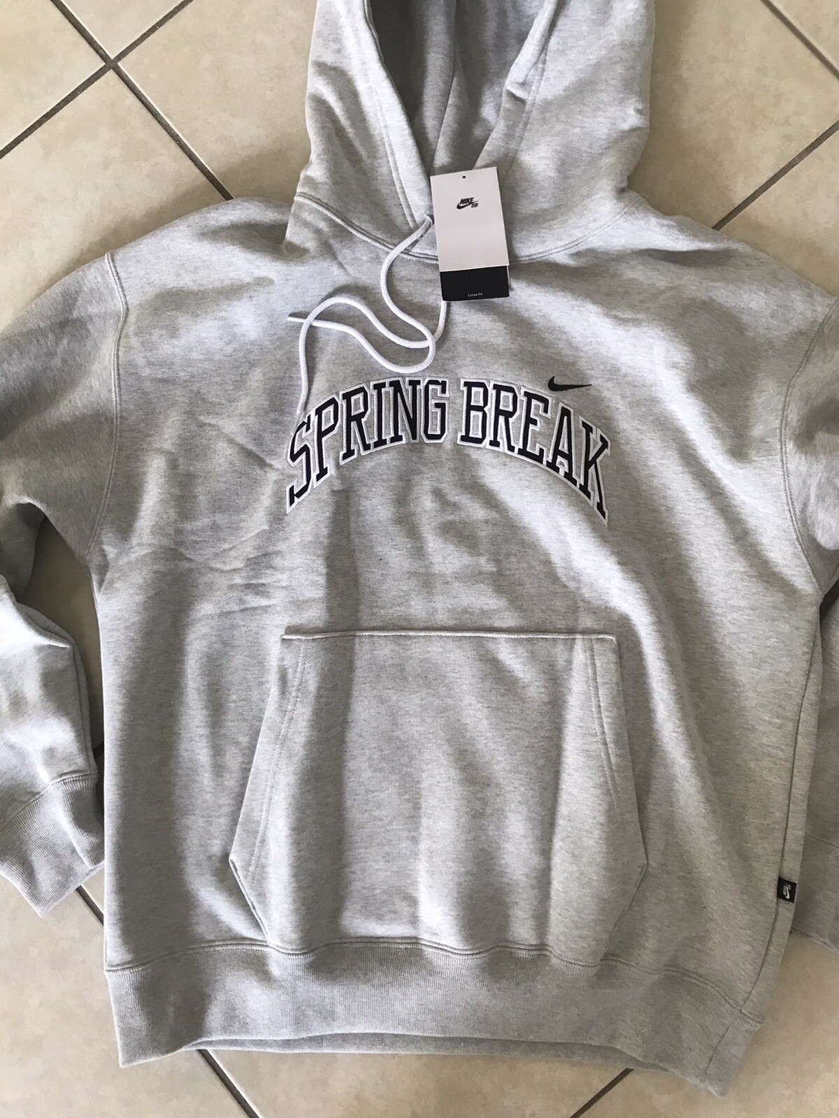 Nike SB Spring Break Hoodie Sweatshirt DV9050 050 Mens XL NEW Heather