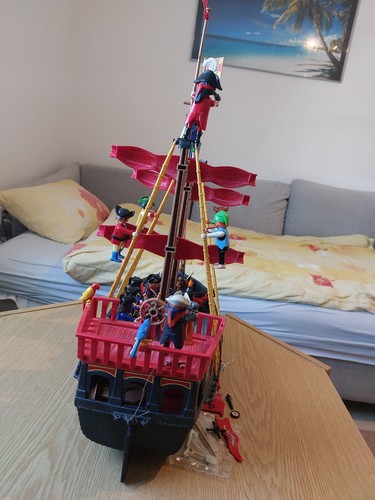 Playmobil CUSTOM 4424 Piratenschiff Brigg mit Seeleuten u. Marine Soldaten - Bild 7 von 18
