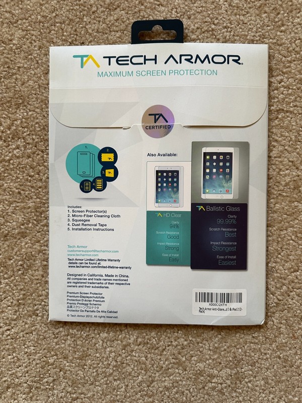 Tech Armor Screen Protector for Apple iPad 2/3/4 - Open Box - Only 1 Screen