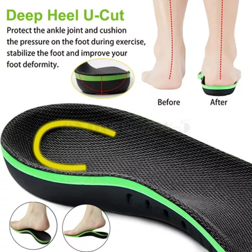 Work Boots Feet Arch Support Orthotic Plantar Fasciitis Gel Cushion Shoe Insoles - Picture 4 of 20