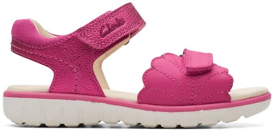 Brandneu in Originalverpackung Clarks Mädchen ROAM WING K rosa Ledersandalen