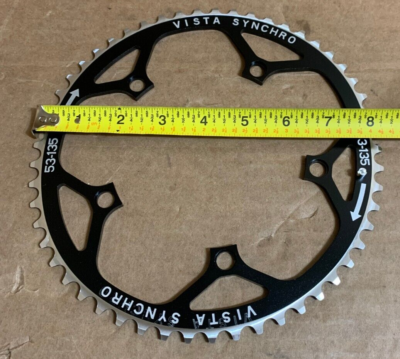 53-135 Vista Synchro Campagnolo 5-Arm Bicycle Chain Ring 53-Tooth