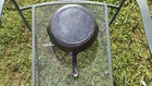 Vintage Lodge Three Notches No. 7 Cast Iron Skillet Restored Condition