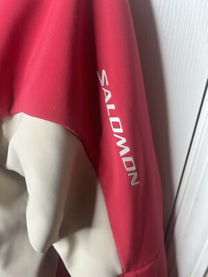 SALOMON Women's Red/White Jacket RN 98309 And Fleece Liner Set EUC