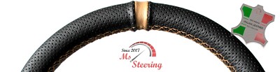 FUR JAGUAR XK8 97-06 PERF LEDER-LENKRAD ABDECKUNG BEIGE 2 STICH+BEIGE GURT
