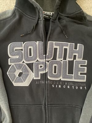 Vintage South Pole Spell Out Hoodie Zip Up Size Large | eBay