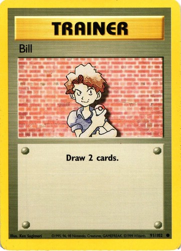 1999 trainer bill pokemon card Base Set Complete Master Set (102/102) 1999| TradingCardSets.Com