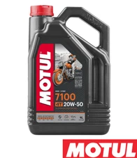Motul 104104 7100 4T 20W-50 Synthetic Motor Oil For 4-Stroke Motorcycle - 4L