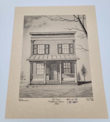 Toll House Middleburg Virginia Mesko 1989 Art Print Signed Numbered 