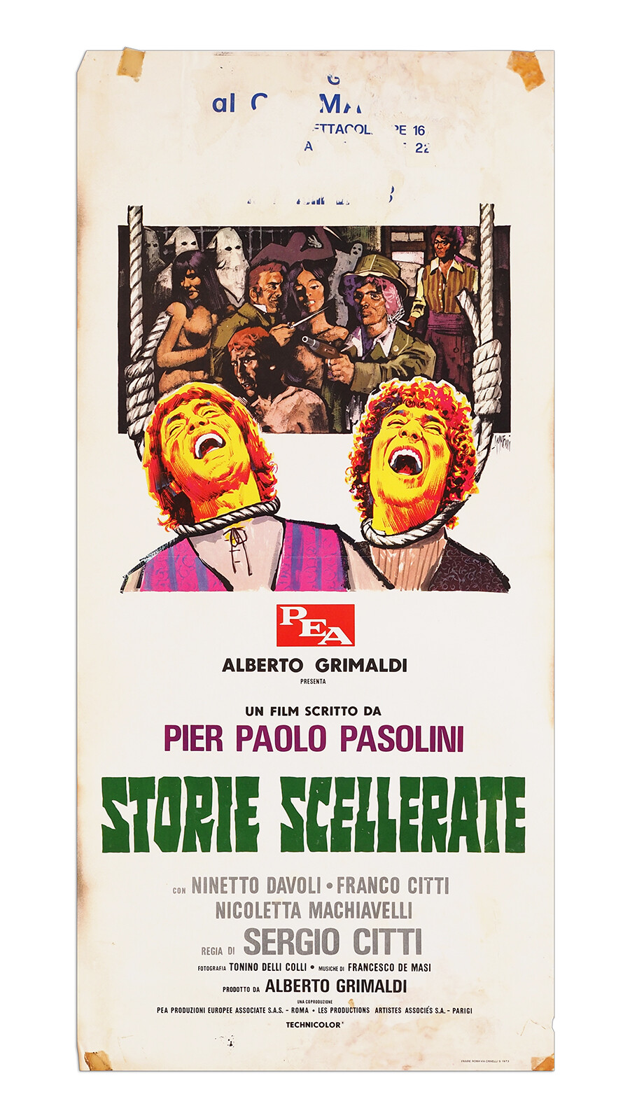Locandina originale film Storie scellerate (1974) - Regia di Sergio Citti