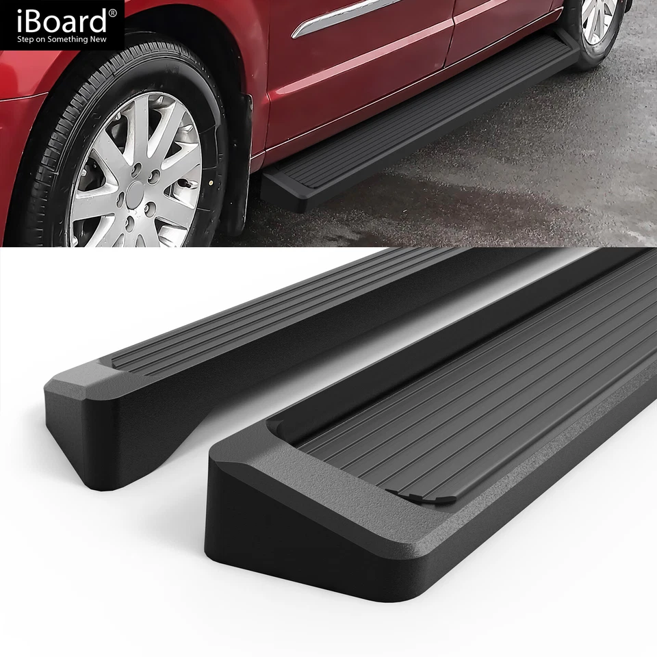 iBoard Black Running Boards Style Fit 11-20 Dodge Grand Caravan Foto 2 de 4