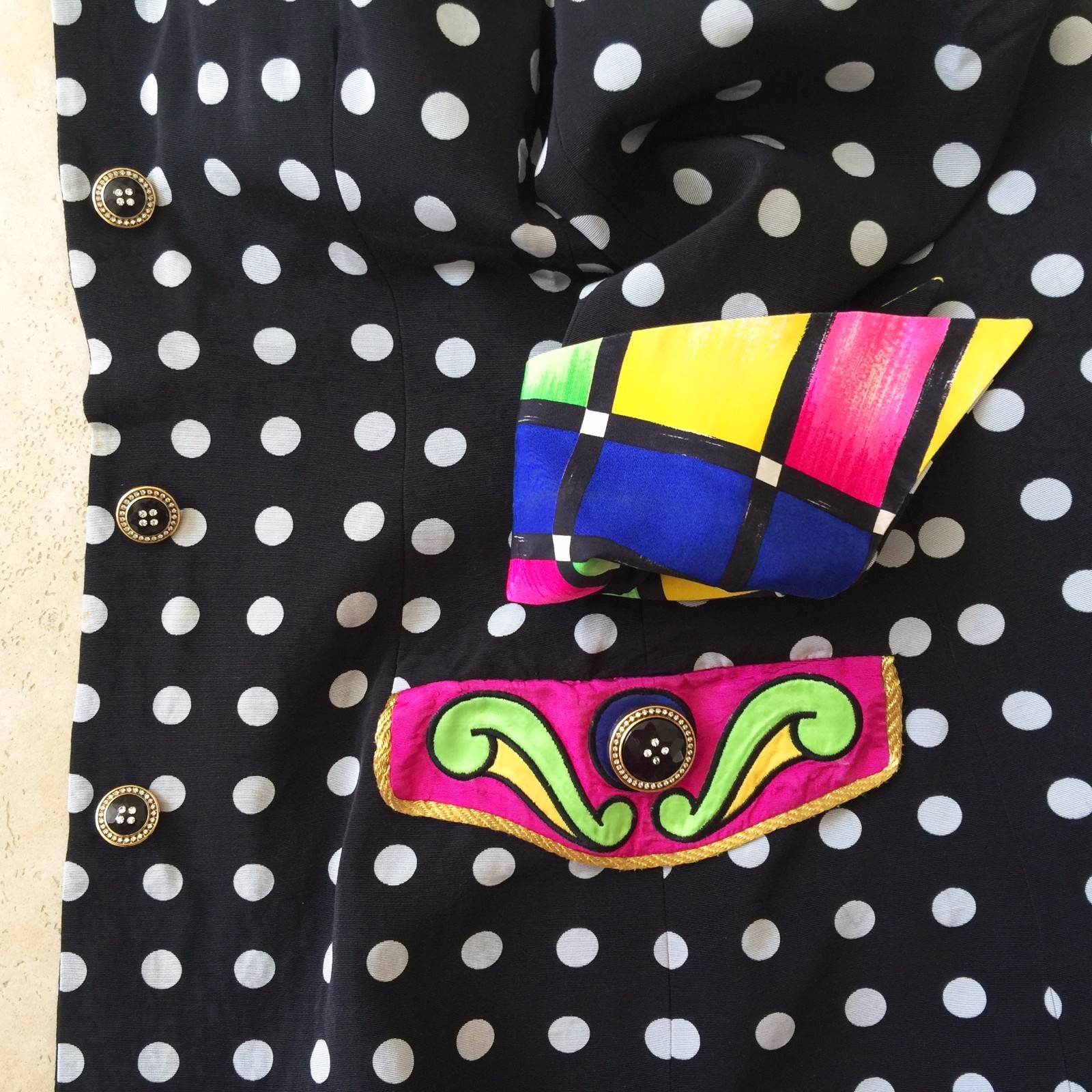 iconic GIANNI VERSACE polka dot dress & jacket size 8 from S/S 1991 image 5