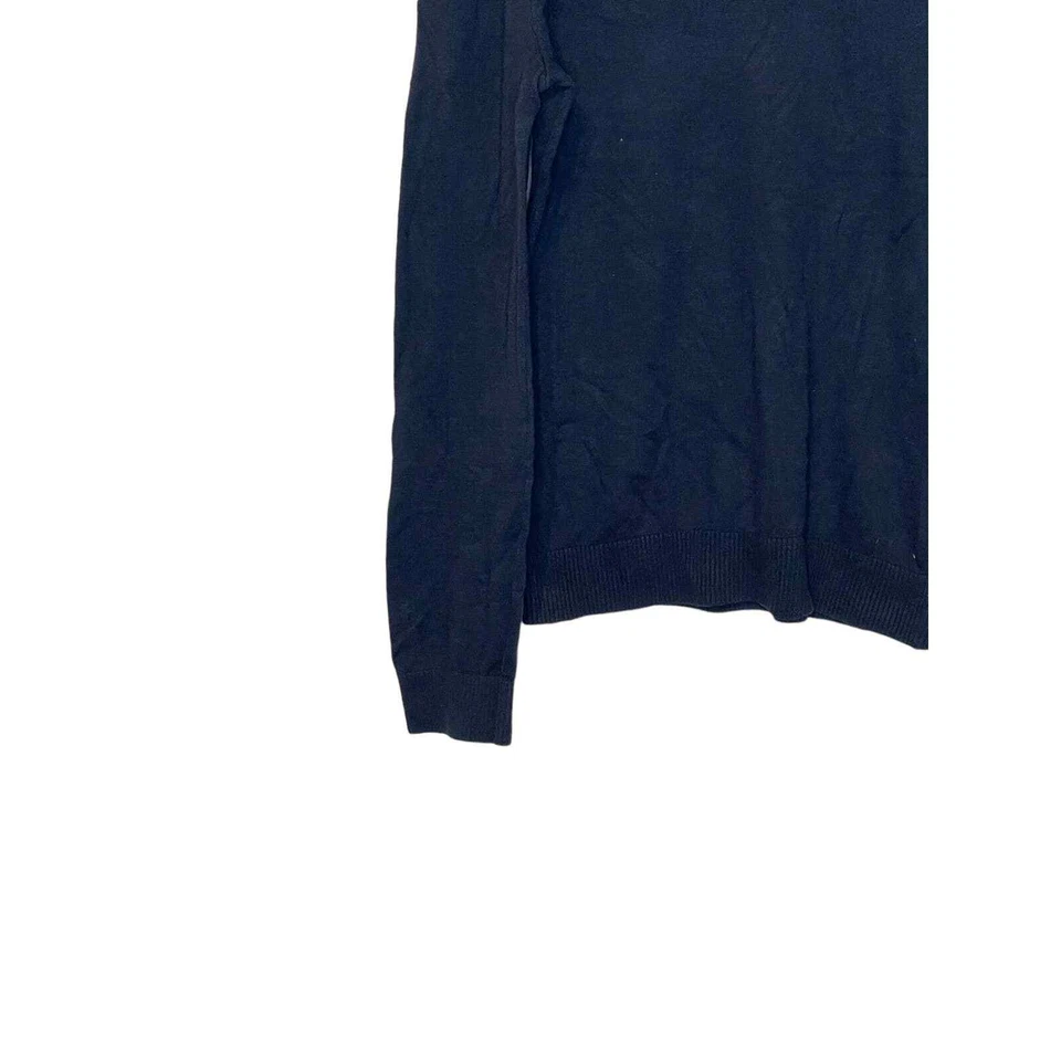 Suéter Hollister Para Hombre Manga Larga Logo Pullover Cuello en V Azul Marino Talla Mediana Foto 4 de 4