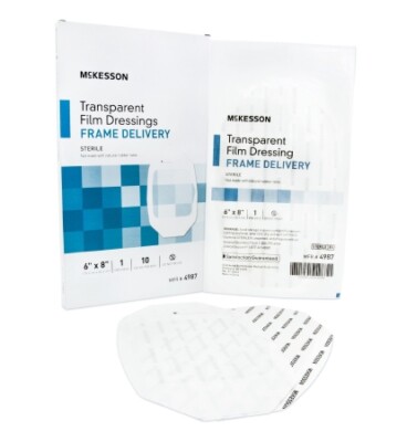 Transparent Film Dressing McKesson Octagon 6 X 8'' Frame Style Sterile CS/80