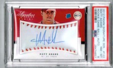 2012 Panini Signature Series Matt Adams Rookie Game Ball Auto PSA 8 /299