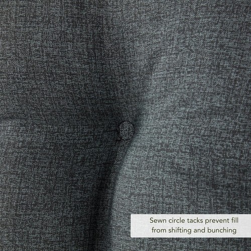 Plush and Water-Resistant Outdoor Chair Cushions 44x22 - Set of 2 Graphite - Picture 7 of 10