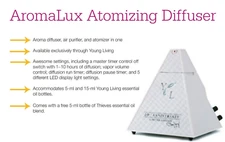 Young Living AromaLux Atomizing Diffuser Anniversary Edition W/ 5ml Thieves Oil