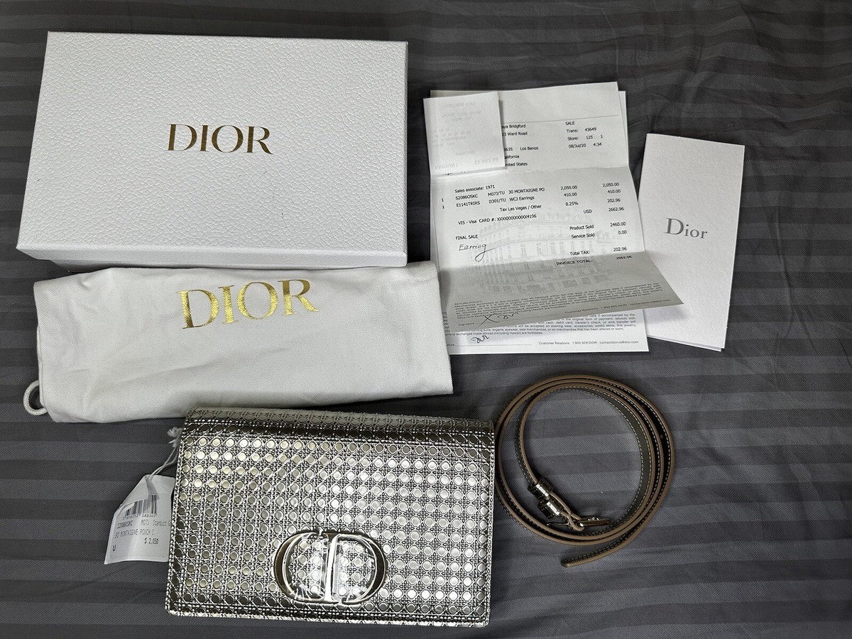 Dior Metallic Patent Micro-Cannage 30 Montaigne Belt Dior Metallic Patent Micro-Cannage 30 Montaigne Belt