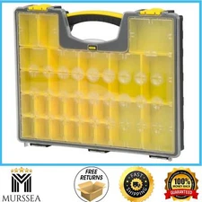 Stanley 25-Compartment Small Parts Organizer Storage Bin Plastic Containers Lock