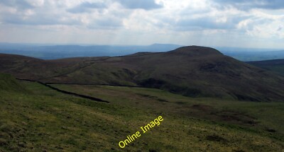 Photo 6x4 Grassy slope descending with Rye Loaf Hill beyond Water Houses c2007