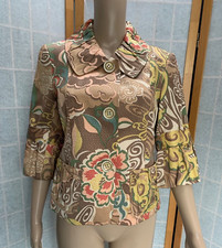 Lafayette 148 New York Petite Jacket Blazer Sz 6 Multi Color Button Women