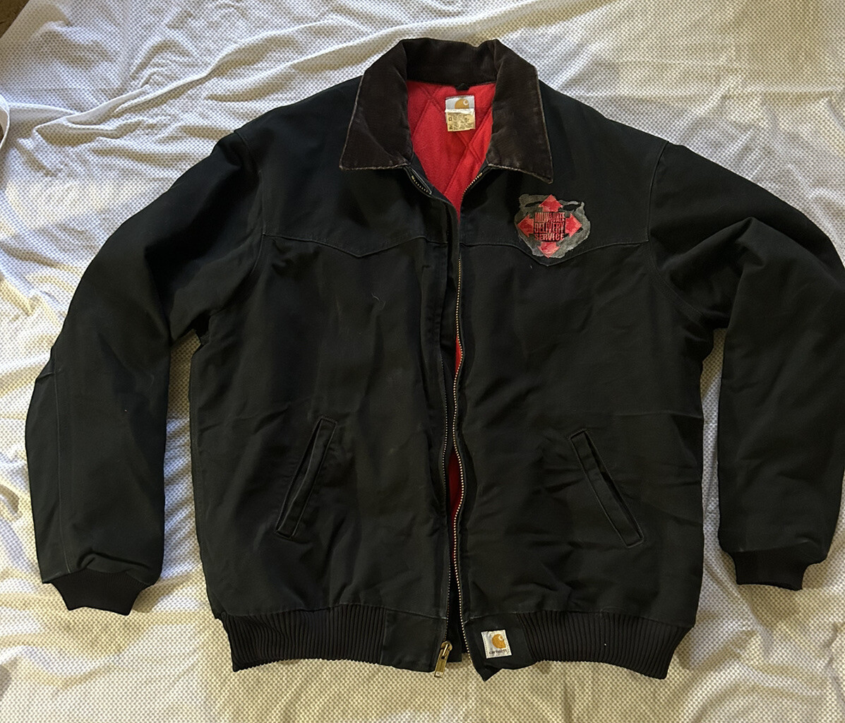 Vintage Carhartt J13 BLK Jacket Mens 2XL Red Quilted Lined Vintage Carhartt J13 BLK Jacket Mens 2XL Red Quilted Lined